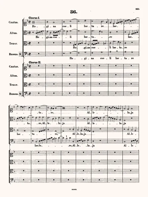 First page of Regina coeli laetare