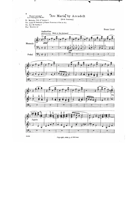 First page of Ave Maria d' Arcadelt
