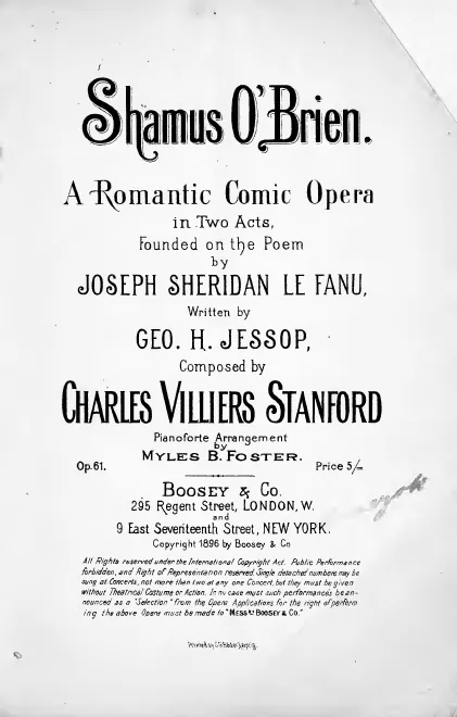 First page of Shamus O'Brien