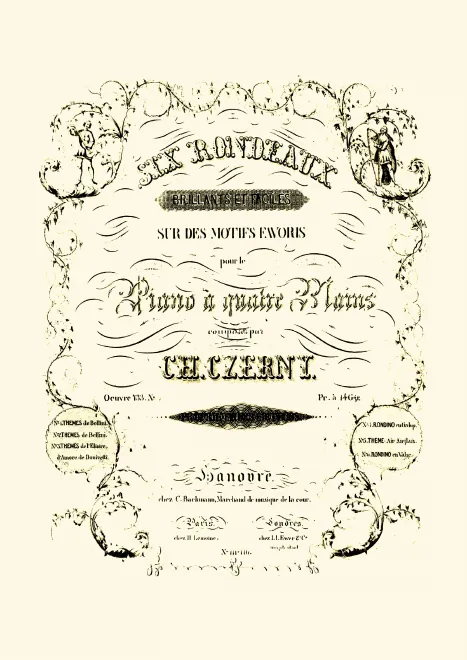 First page of 6 Rondeaux brillants et faciles sur des motifs favoris