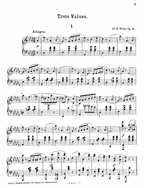 First page of Valses