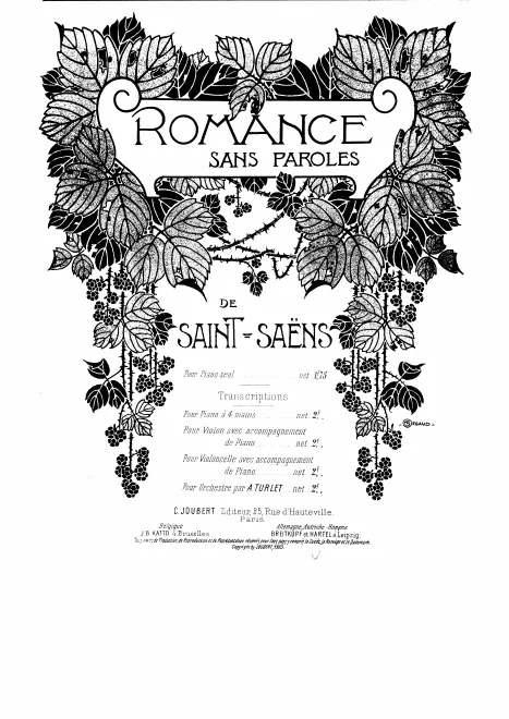 First page of Romance sans paroles