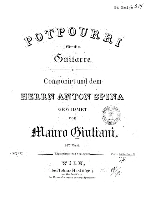 First page of Pot-Pourri