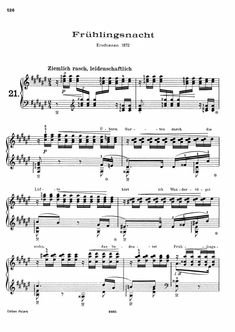 First page of Liederkreis