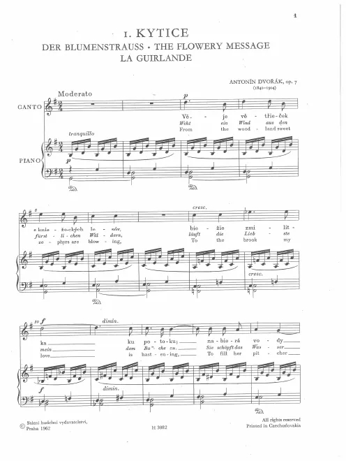 First page of Songs from the Dvůr Králové Manuscript