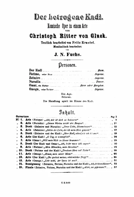 First page of Le cadi dupé