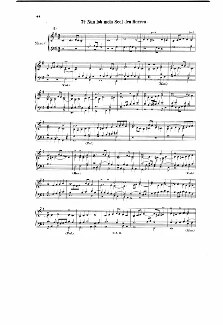 First page of Nun lob mein Seel' den Herren