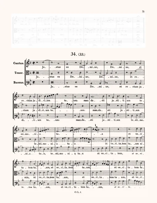 First page of Justus es Domine