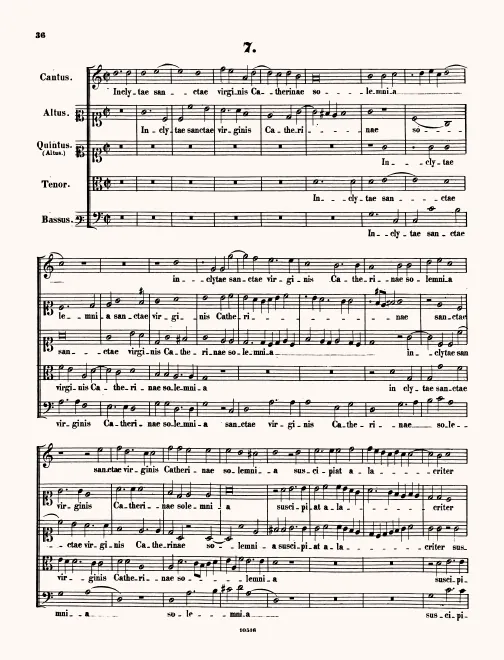 First page of Inclytae sanctae virginis Catharinae