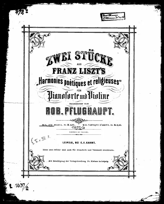 First page of Harmonies poétiques et religieuses