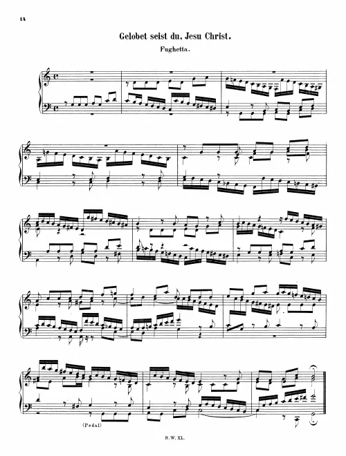 First page of Gelobet seist du, Jesu Christ