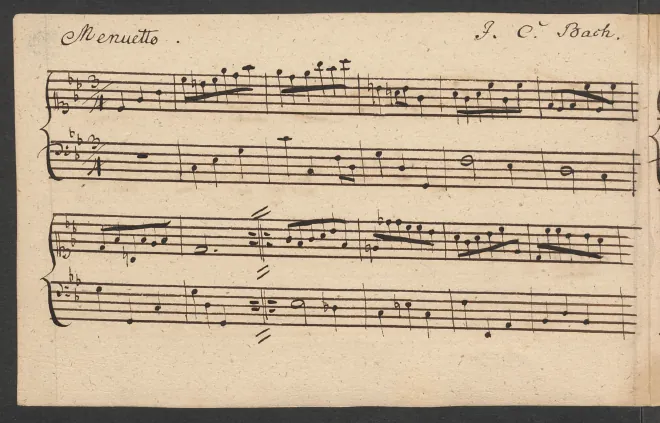 First page of Minuet in C minor