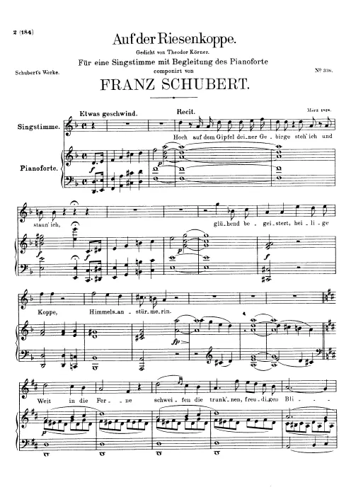 First page of Auf der Riesenkoppe