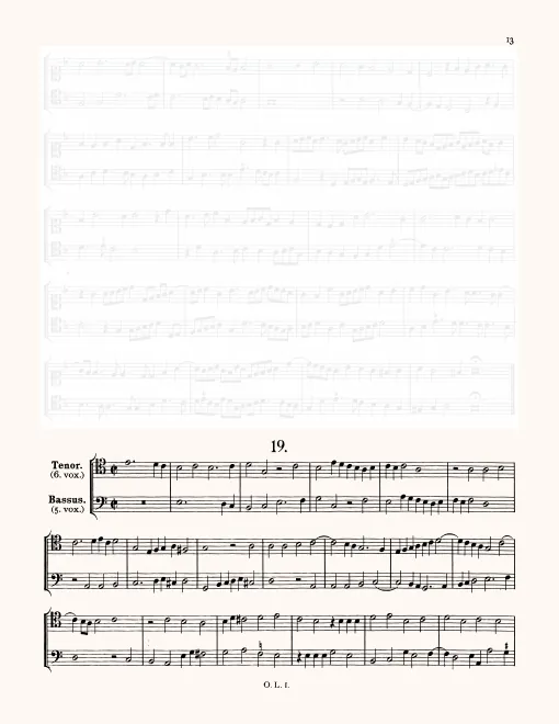 First page of Bicinium, LV 610