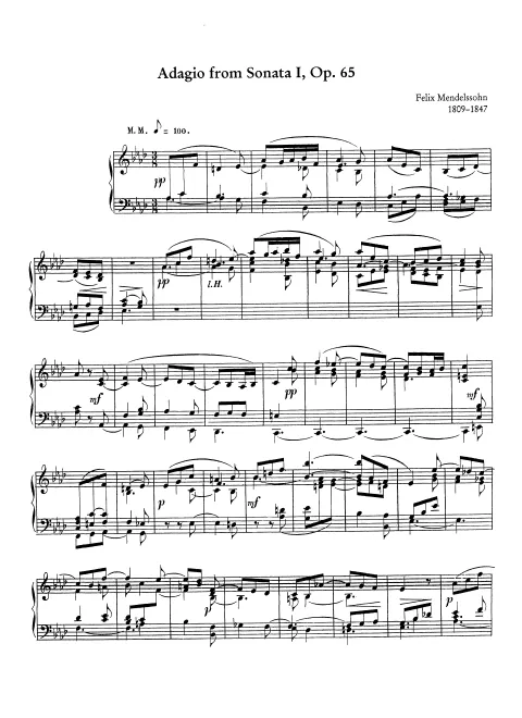 First page of Organ Sonata No.1