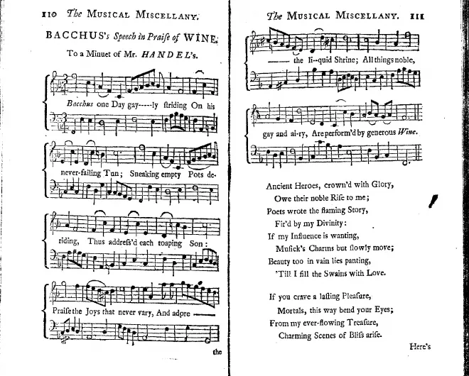 First page of English songs