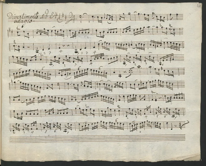 First page of Baryton Trio in D major