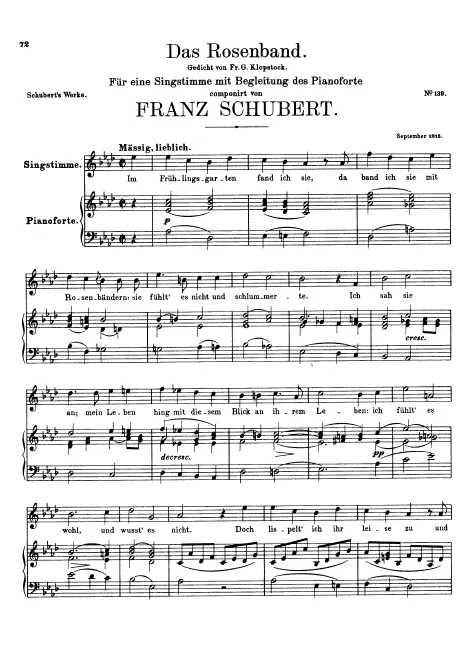 First page of Das Rosenband