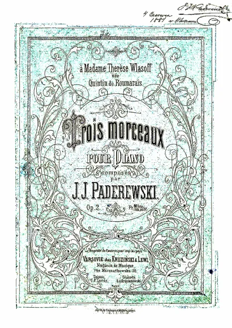 First page of 3 Morceaux