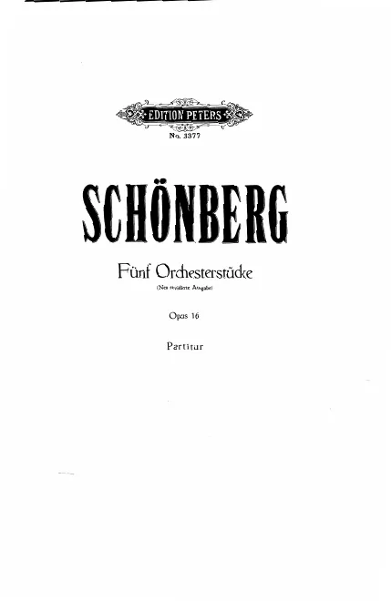 First page of 5 Pieces for Orchestra
