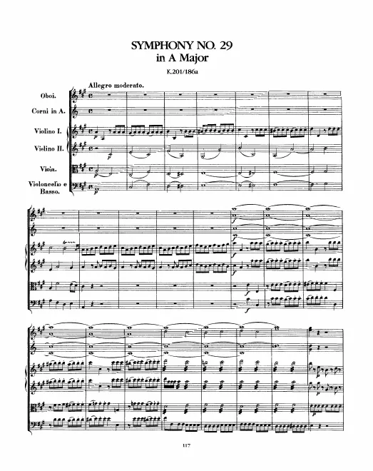 First page of Symphony No.29