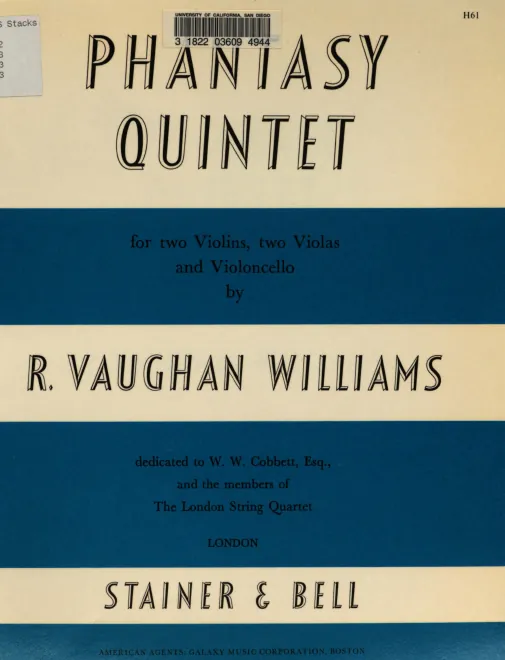First page of Phantasy Quintet