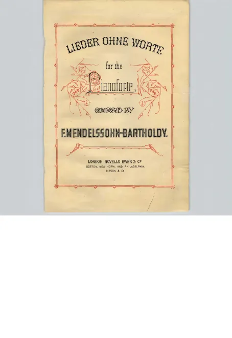 First page of Lieder ohne Worte