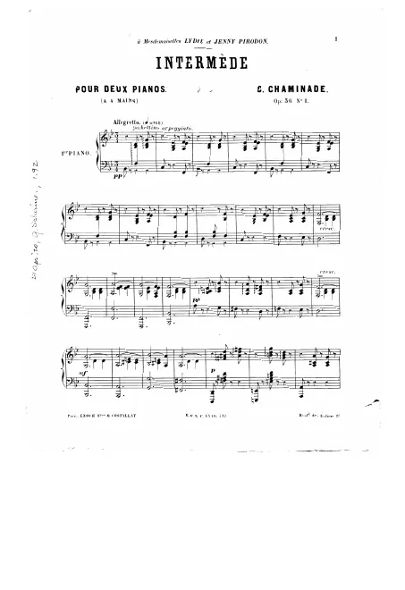 First page of 2 Pieces for 2 Pianos
