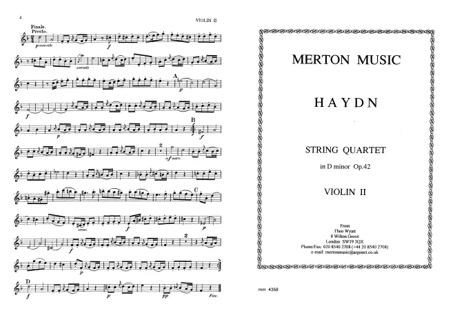First page of String Quartet No.43