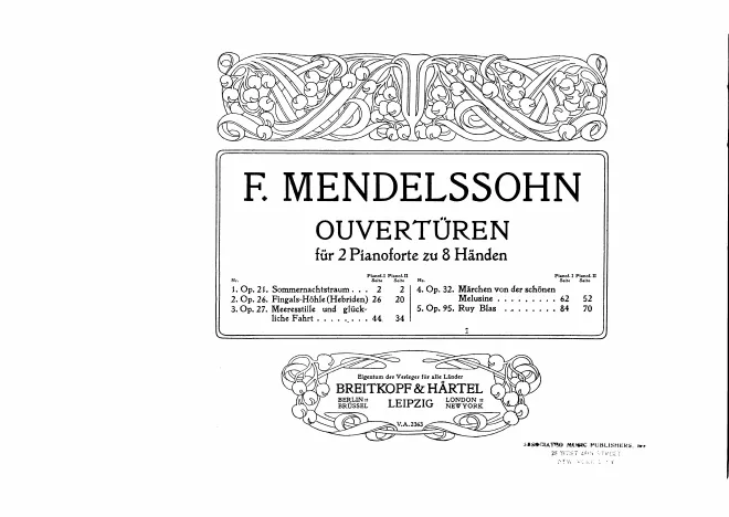 First page of 5 Overtures