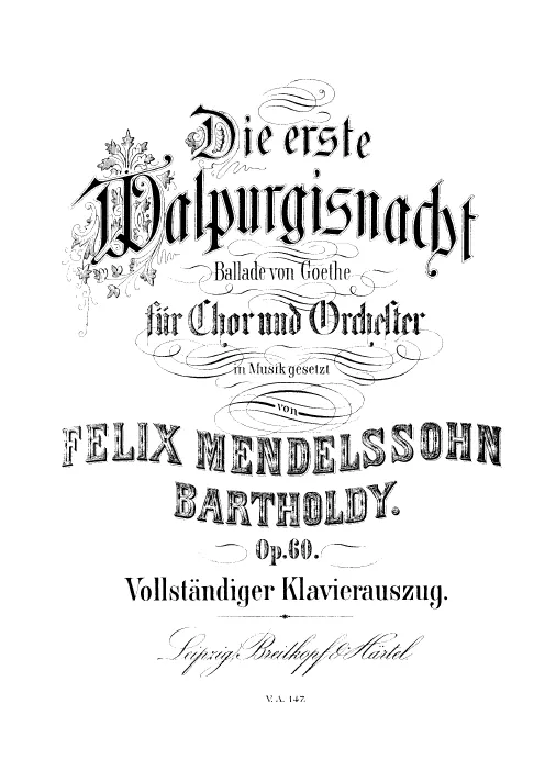 First page of Die erste Walpurgisnacht