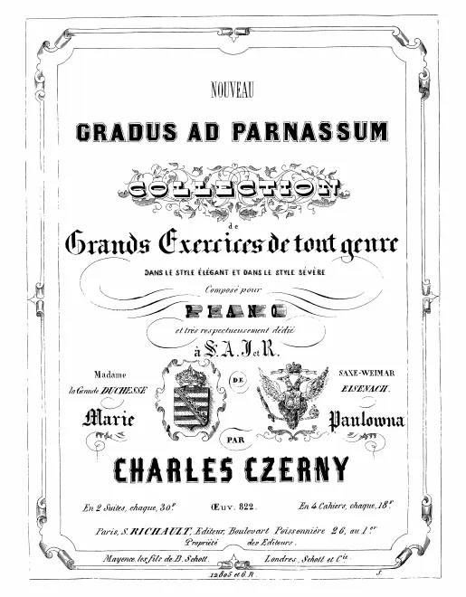 First page of Nouveau Gradus ad Parnassum