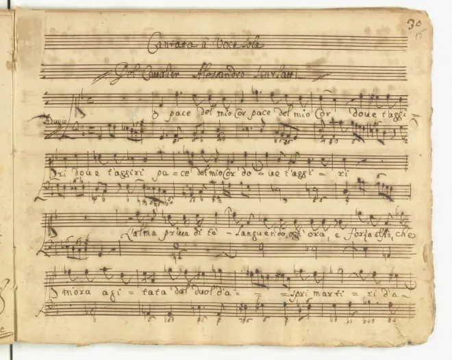 First page of O pace del mio cor