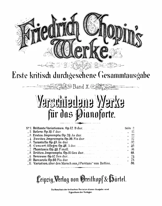 First page of Allegro de concert