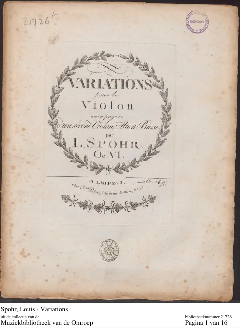 First page of Variations