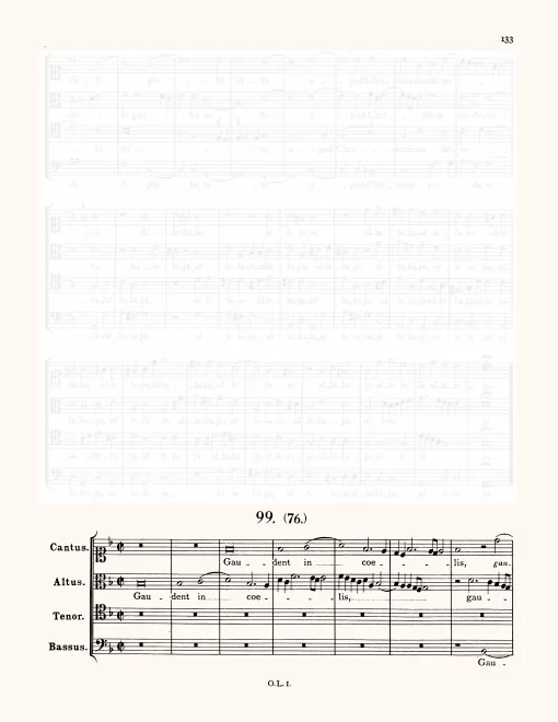First page of Gaudent in cœlis animæ sanctorum