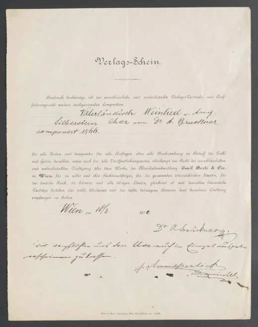 Publisher Agreement Letter to Emil Berté