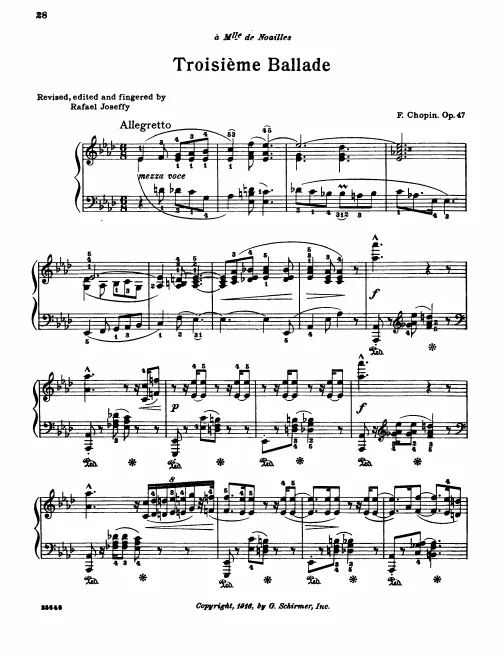 First page of Ballade No.3