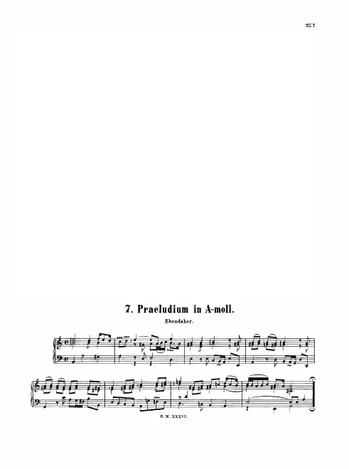 8. Præludium in , BWV 931