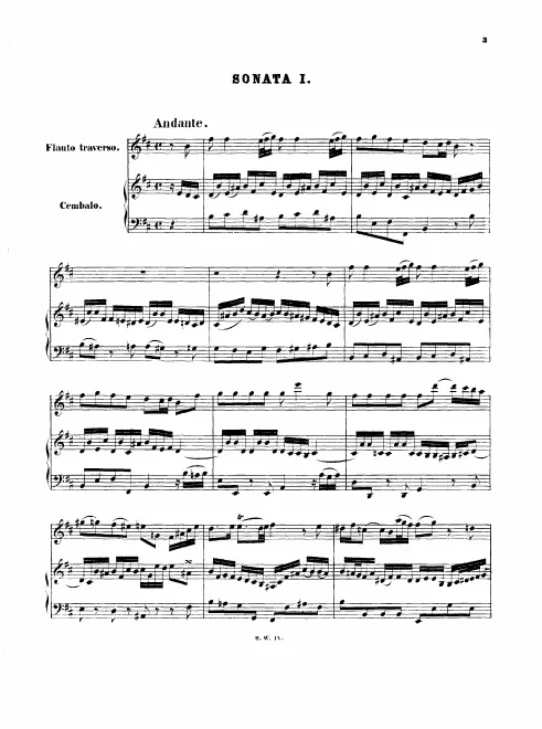 First page of Flute Sonata