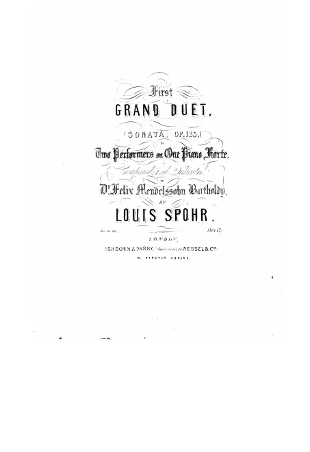 First page of Sonata for Piano