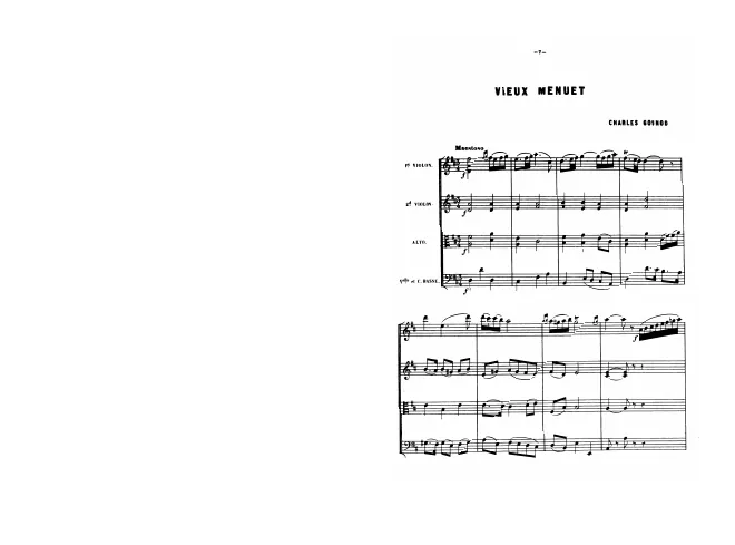 First page of Vieux menuet