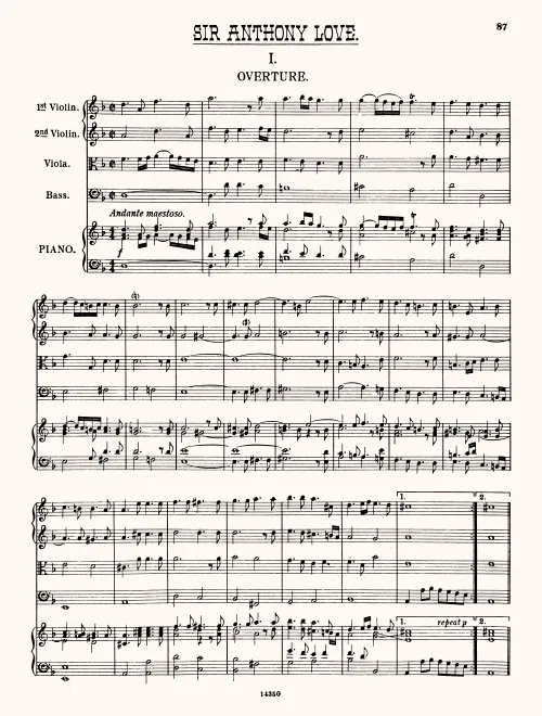 First page of Sir Anthony Love