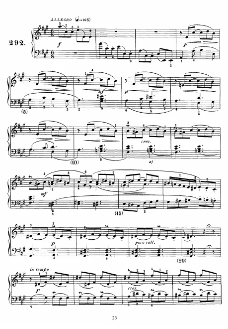 First page of Keyboard Sonata in A major