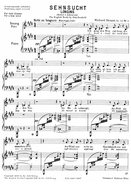 First page of 5 Lieder