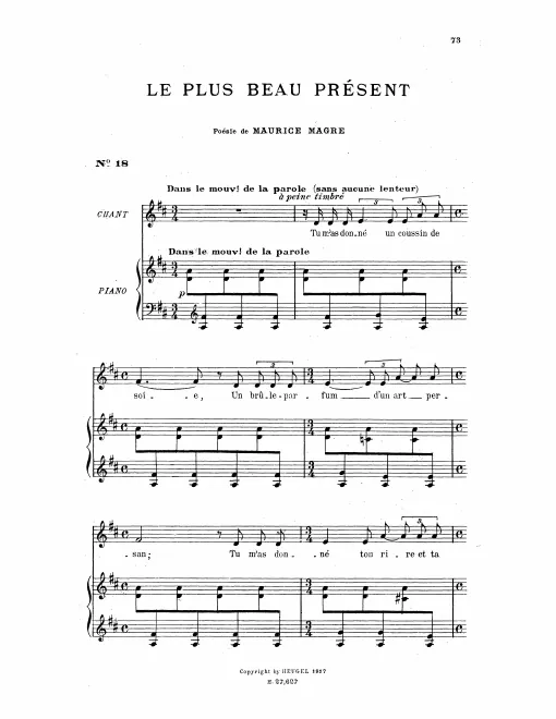 First page of Le plus beau présent