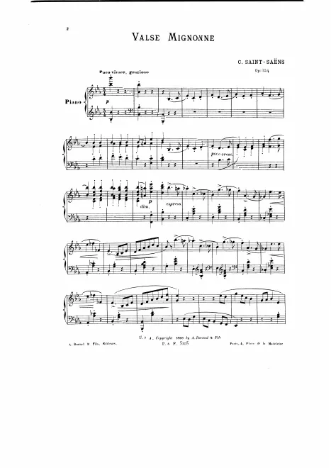 First page of Valse mignonne