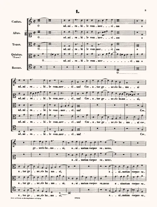 First page of O admirabile commercium