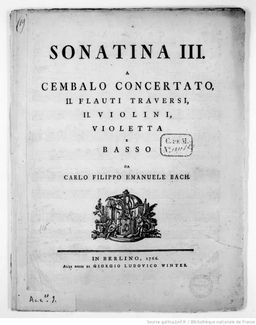 First page of Sonatina in E-flat major