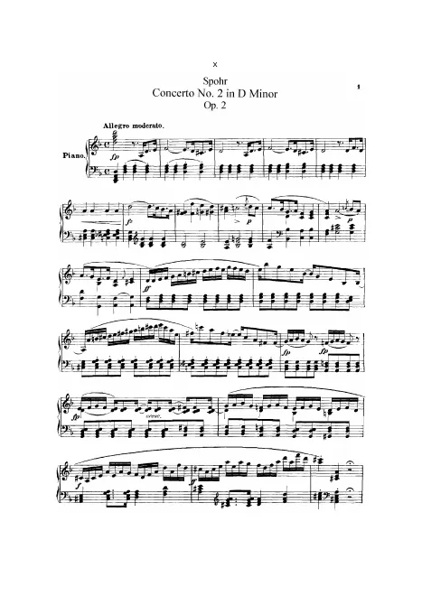 First page of Violin Concerto No.2